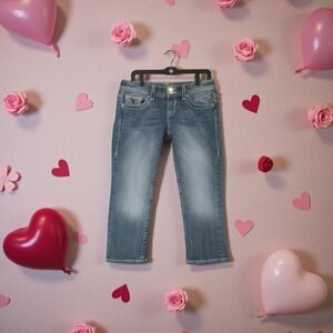 VIGOSS WOMEN'S BLUE JEAN CAPRI'S 3/4 LENGTH 21" HAVE BLING (The New York Capri)